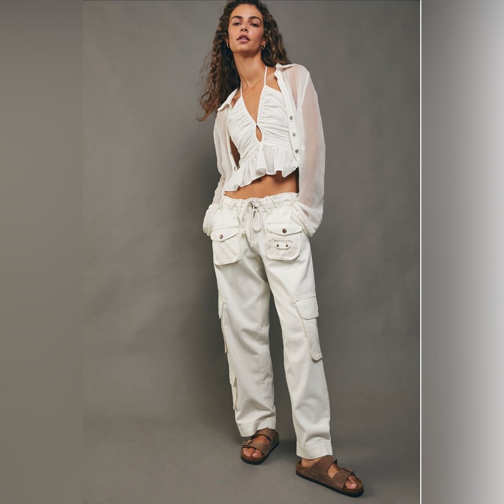 Free People Tahiti Cargo Pants in Tofu